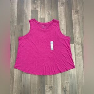 3X Women’s Tank Top Pink BLUE SOL LUXEY Lightweight TANK Cotton Blend New